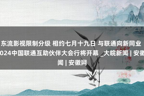 东流影视限制分级 相约七月十九日 与联通向新同业   2024中国联通互助伙伴大会行将开幕 _大皖新闻 | 安徽网