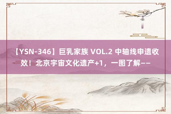 【YSN-346】巨乳家族 VOL.2 中轴线申遗收效！北京宇宙文化遗产+1，一图了解——