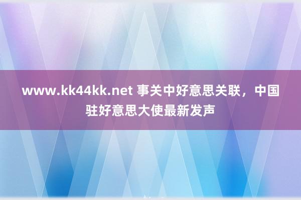 www.kk44kk.net 事关中好意思关联，中国驻好意思大使最新发声