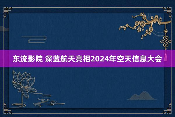 东流影院 深蓝航天亮相2024年空天信息大会