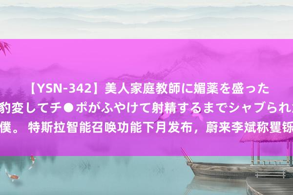 【YSN-342】美人家庭教師に媚薬を盛ったら、ドすけべぇ先生に豹変してチ●ポがふやけて射精するまでシャブられた僕。 特斯拉智能召唤功能下月发布，蔚来李斌称矍铄不作念无东谈主驾驶出租车