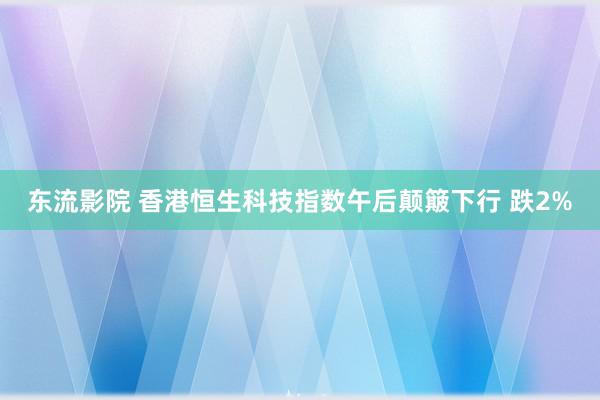 东流影院 香港恒生科技指数午后颠簸下行 跌2%