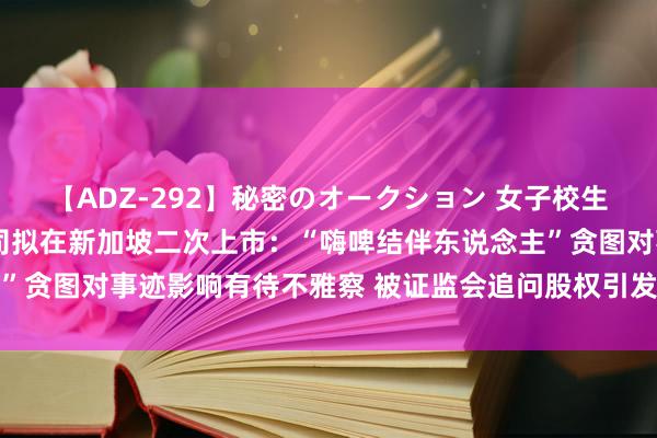 【ADZ-292】秘密のオークション 女子校生売ります なつみ 海伦司拟在新加坡二次上市：“嗨啤结伴东说念主”贪图对事迹影响有待不雅察 被证监会追问股权引发贪图是否正当合规