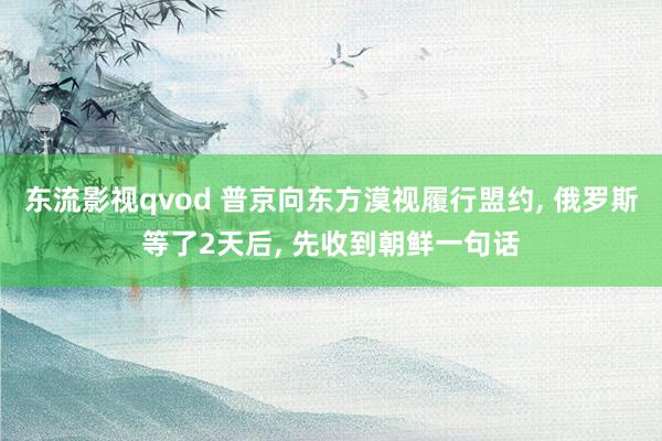 东流影视qvod 普京向东方漠视履行盟约, 俄罗斯等了2天后, 先收到朝鲜一句话