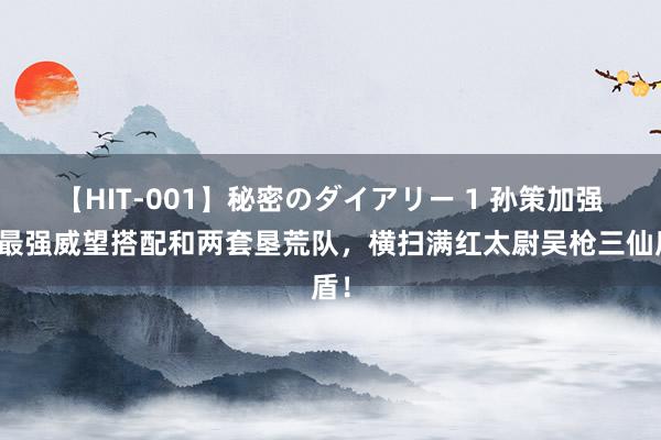 【HIT-001】秘密のダイアリー 1 孙策加强，最强威望搭配和两套垦荒队，横扫满红太尉吴枪三仙盾！