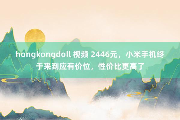 hongkongdoll 视频 2446元，小米手机终于来到应有价位，性价比更高了