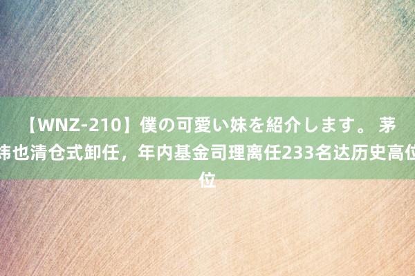 【WNZ-210】僕の可愛い妹を紹介します。 茅炜也清仓式卸任，年内基金司理离任233名达历史高位